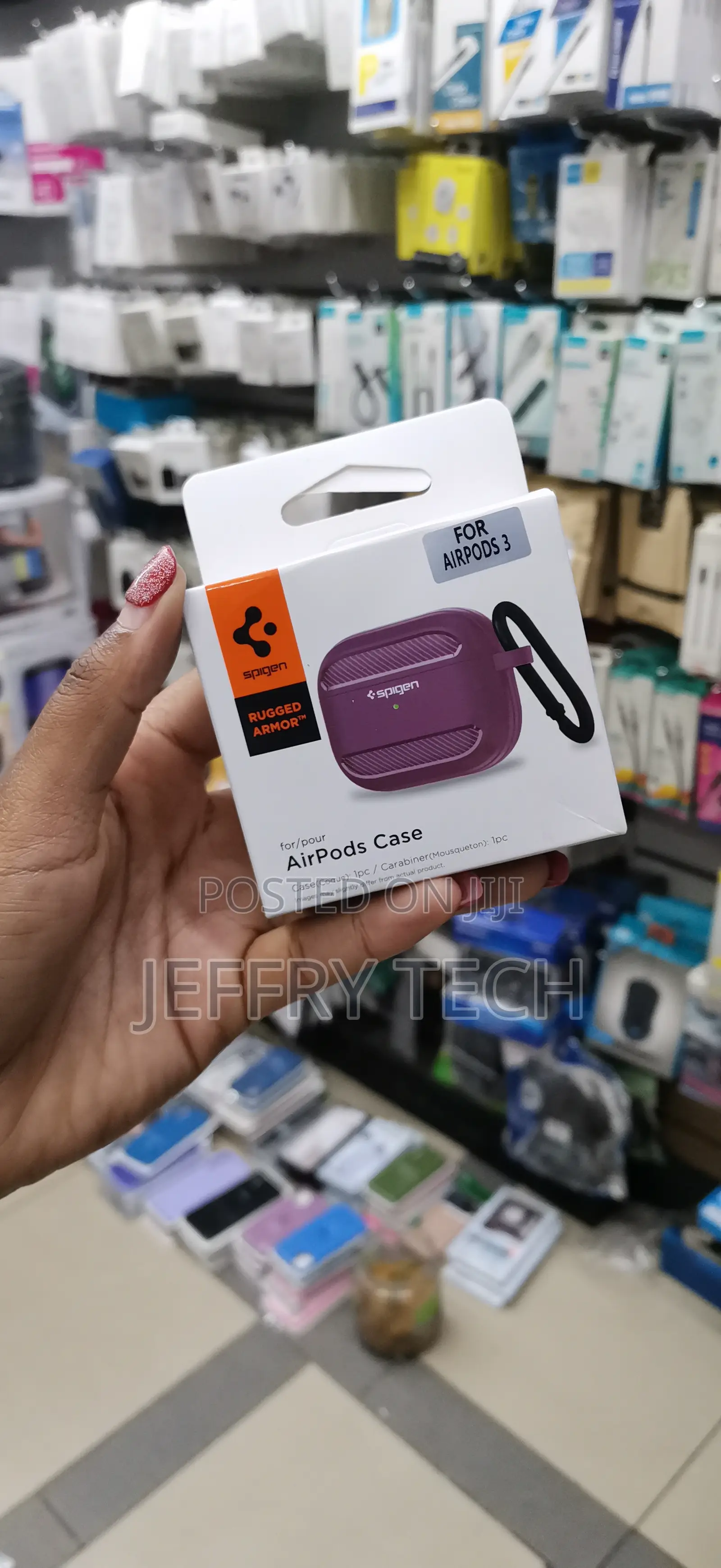 Iaser Spigen Rugged Armor Case for Apple Airpods 3 -Maroon