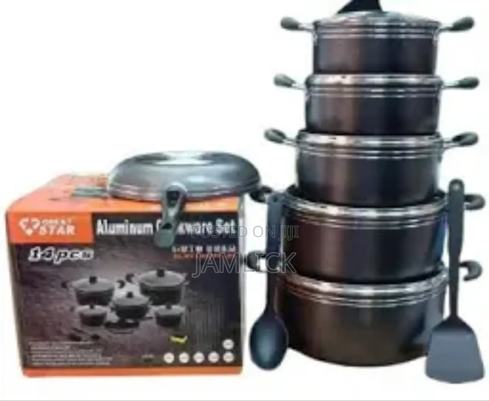 Great Star 14pc Black Cookware Set