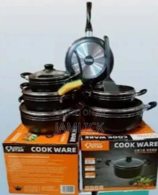 Great Star 14pc Black Cookware Set