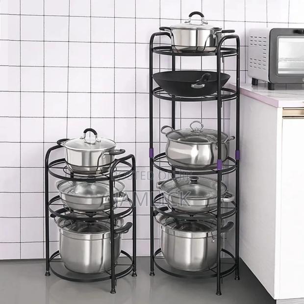Premium Quality 5-Tier Pot Rack Holder - Av - main view