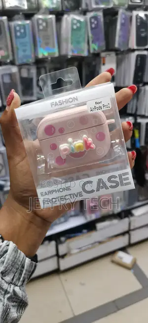 Agaosh Airpods Pro 2 Case Soft Silicone Skin Printed Pink -Pink