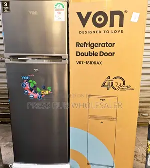 Von VRT-181drax Double-Door Refrigerator.* 