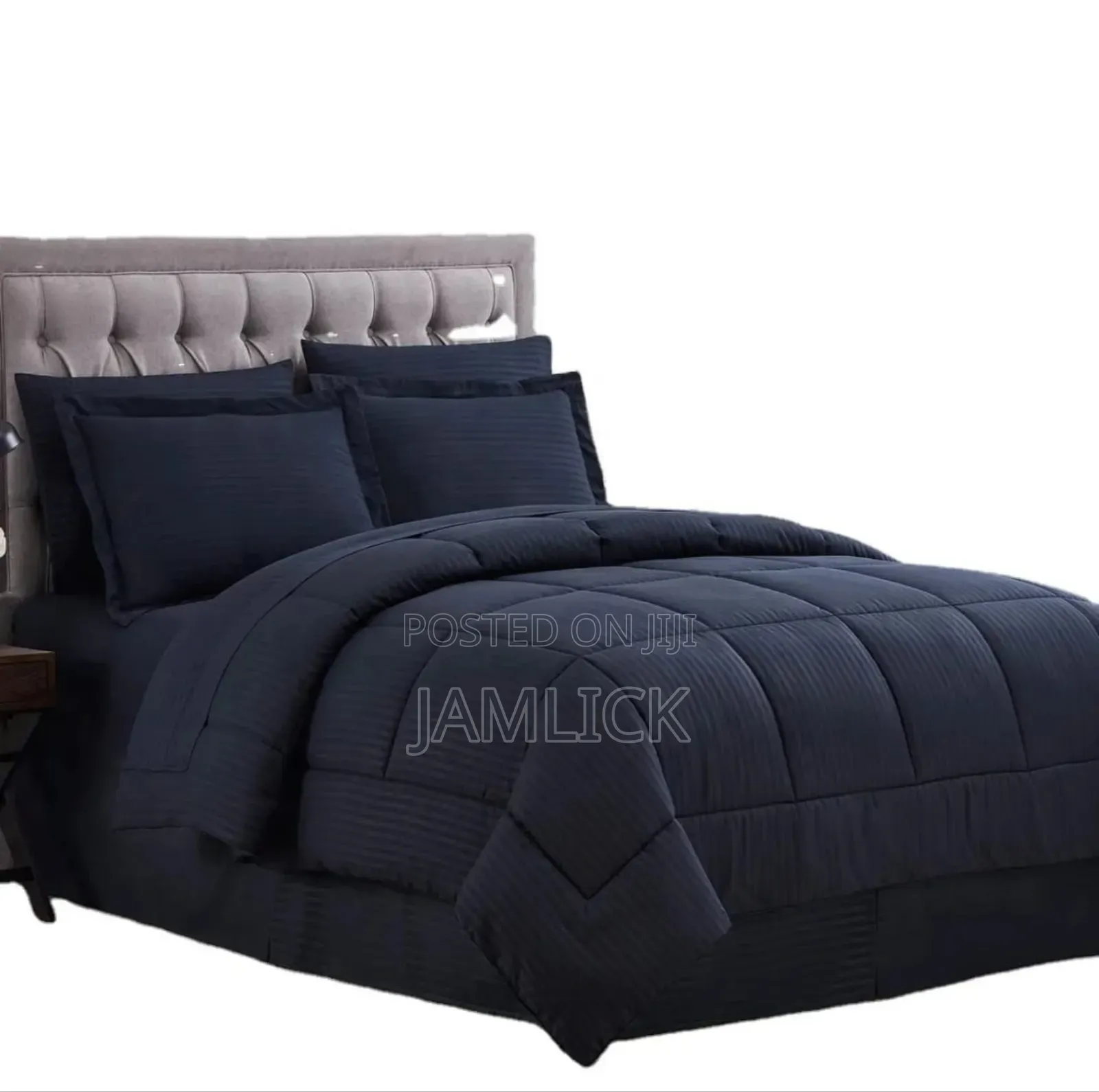 Navy Blue King Size 7×8 Cotton Duvet Set –Cl