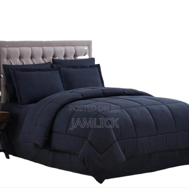 Navy Blue King Size 7×8 Cotton Duvet Set –Cl