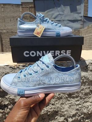 Blue & Green Leather Converse - thumbnail 2