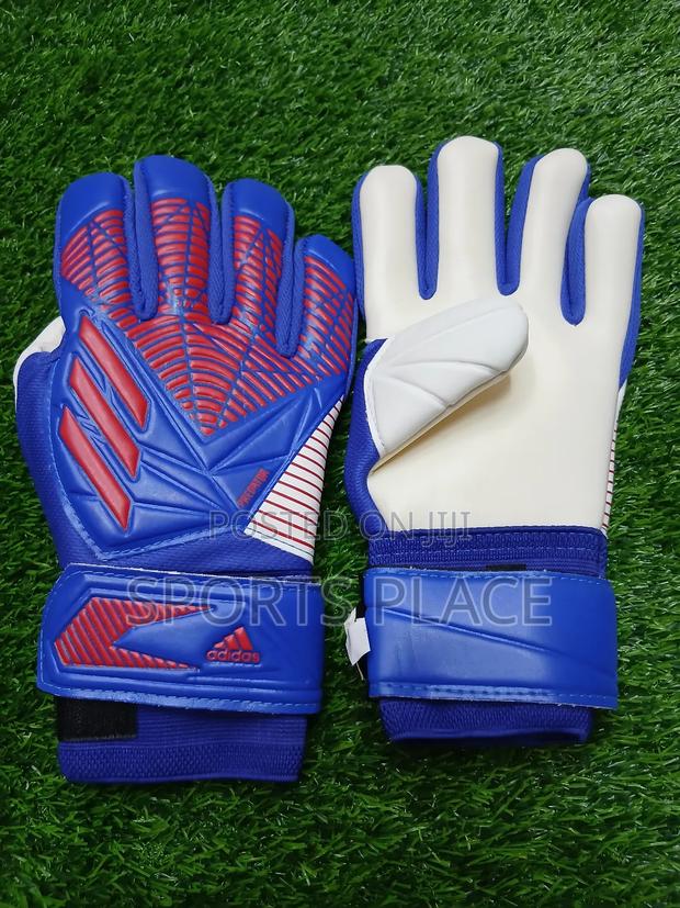 Blue Adidas Stopper Goalkeeper Gloves - main view