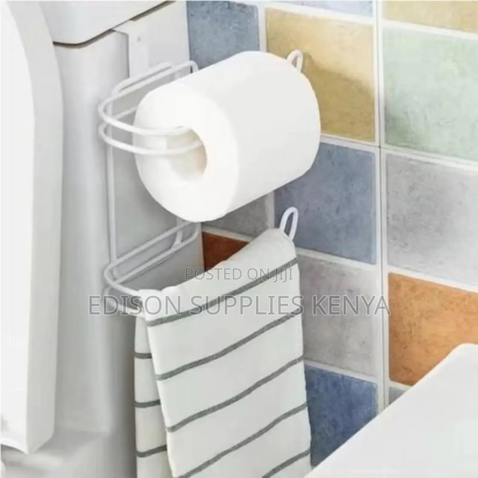 Over-the-Cabinet Kitchen Organizer - Towel Bar Utensil Rack Hook