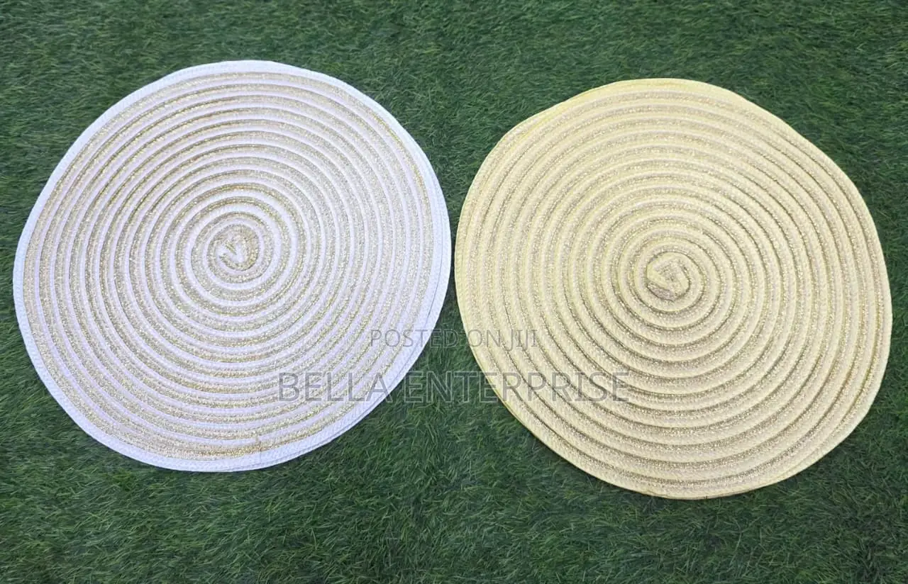 Round Elegant Braided Table Mats.Boho Placemats for Dinning Table