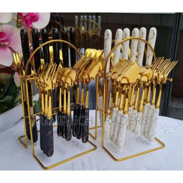Heavy Marble Cutlery Set - main view