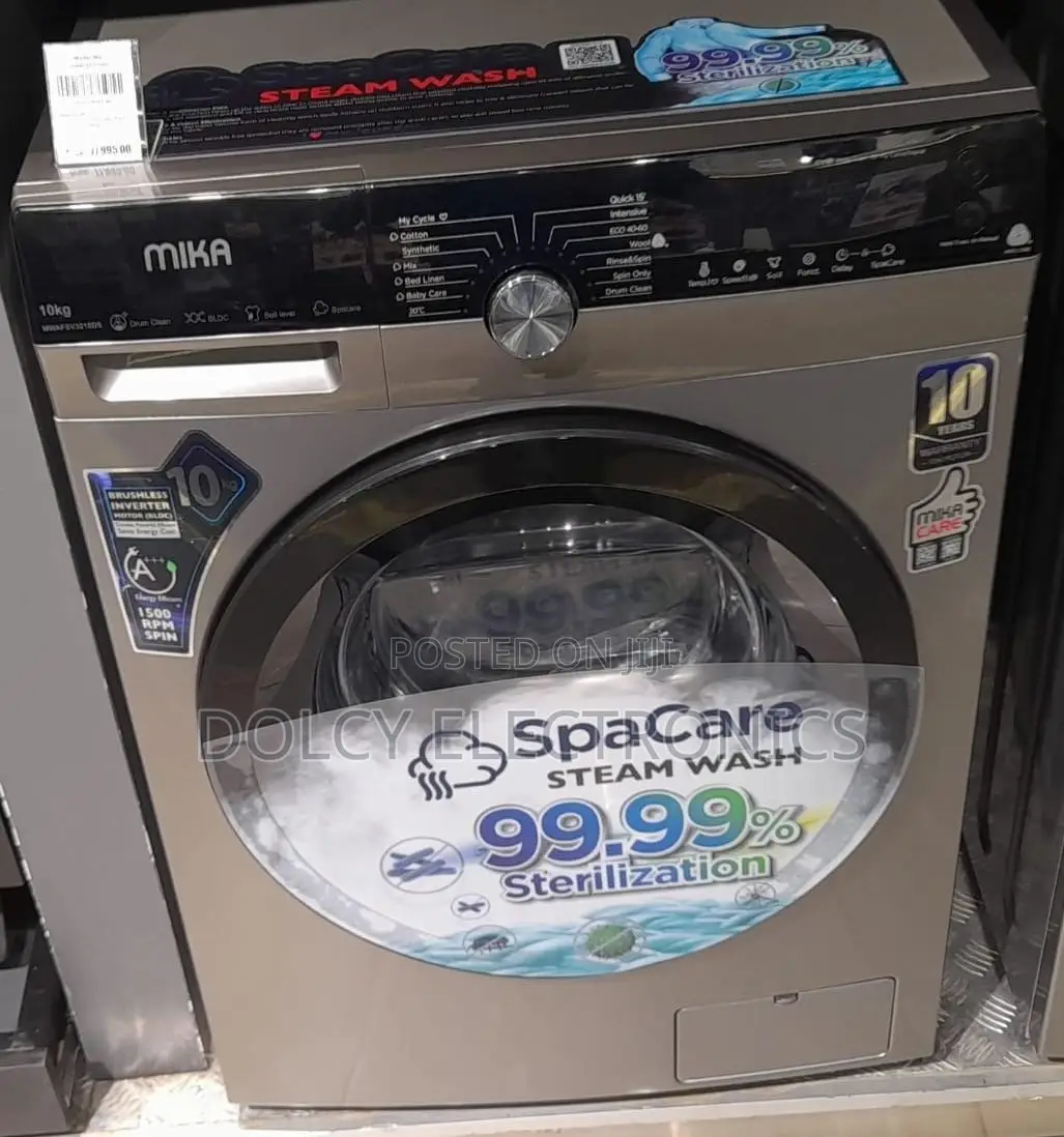 Mika 10kg Fully Automatic Washing Machine Washer & Spin 1500rpm