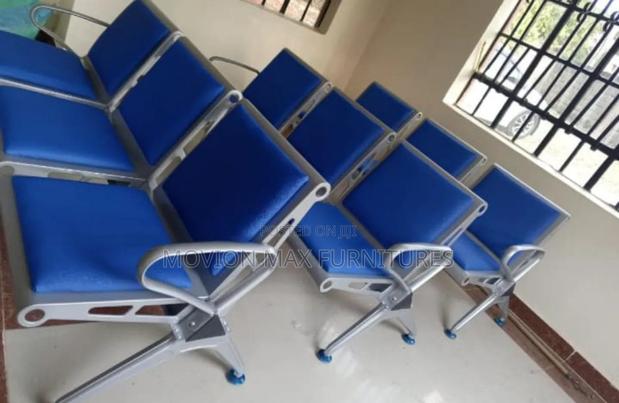 Padded Blue Heavy Duty Link Chairs - main view