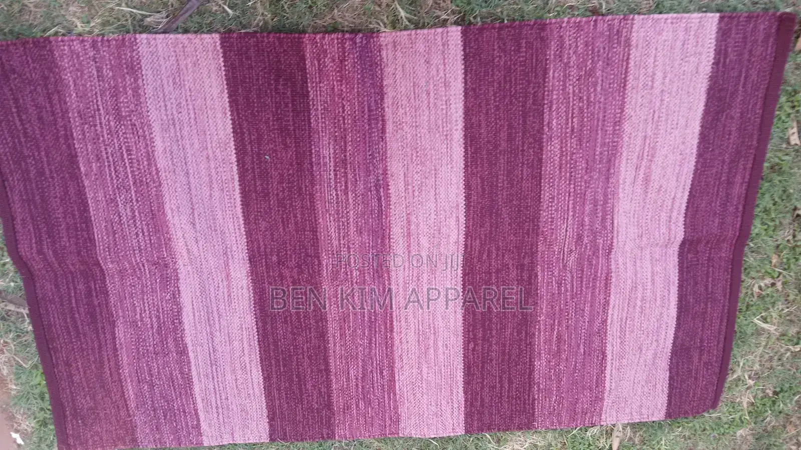 Wine Red Pure Cotton Rug 90cms by 150cms