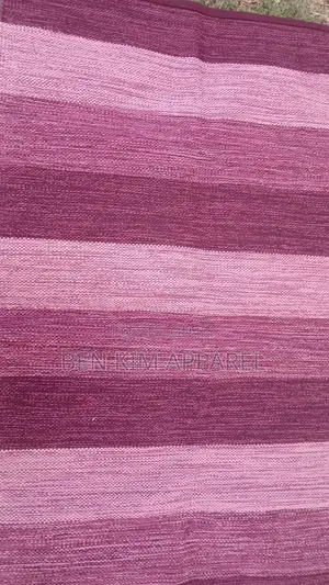 Wine Red Pure Cotton Rug 90cms by 150cms