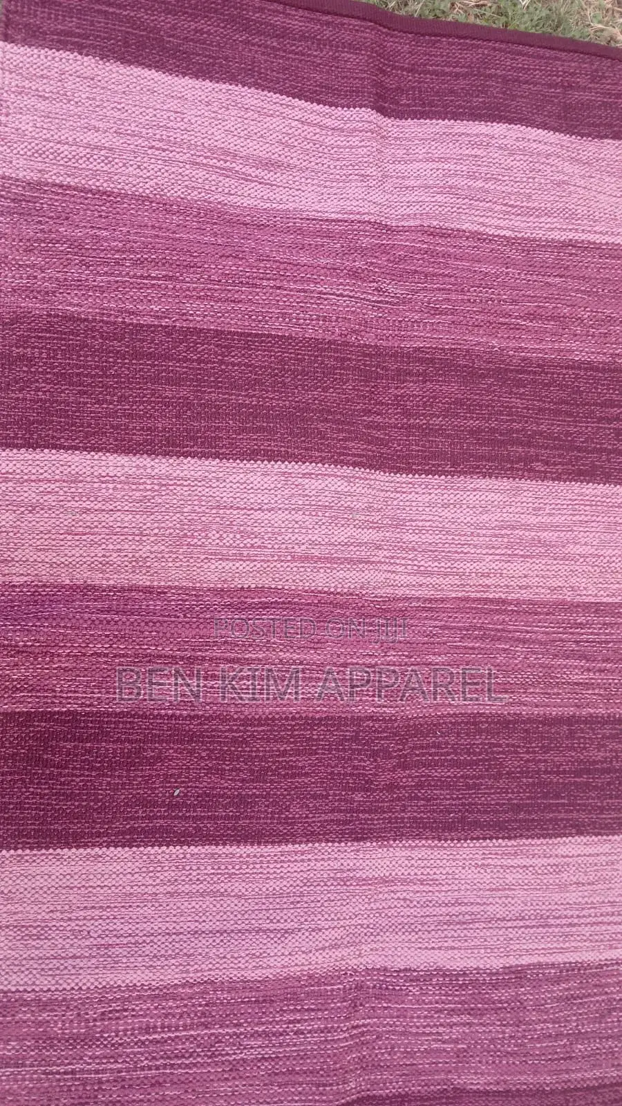 Wine Red Pure Cotton Rug 90cms by 150cms