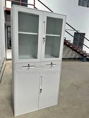 Half Glass Office Cabinet for Sale – Storage Cabinet