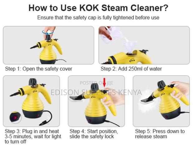 Powerful Handheld Steam Cleaner - Multi-Surface Cleaner Degreaser Tool - thumbnail 4