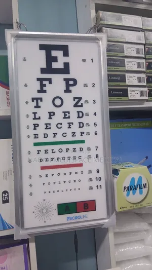 "E" Eye Chart/Visual Acuity Chart