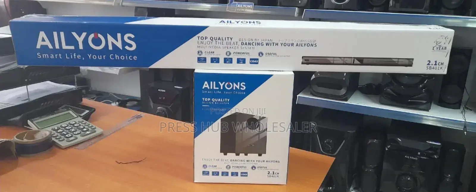 Ailyons 2.1ch Sb401k Soundbar Multimedia Speaker System.