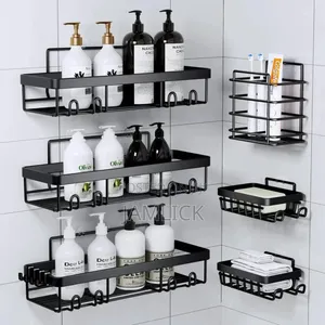6-Pc Stainless Steel Shower Caddy – Bathroom Organizer Set - Cr