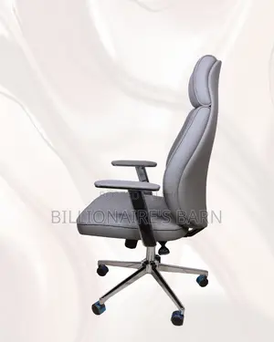 Executive Leather Office Chair |Smooth Movement, Chrome Base Stability
