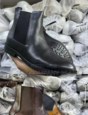 Quality Casual Leather Rubber Sole Chelsea Official Boots