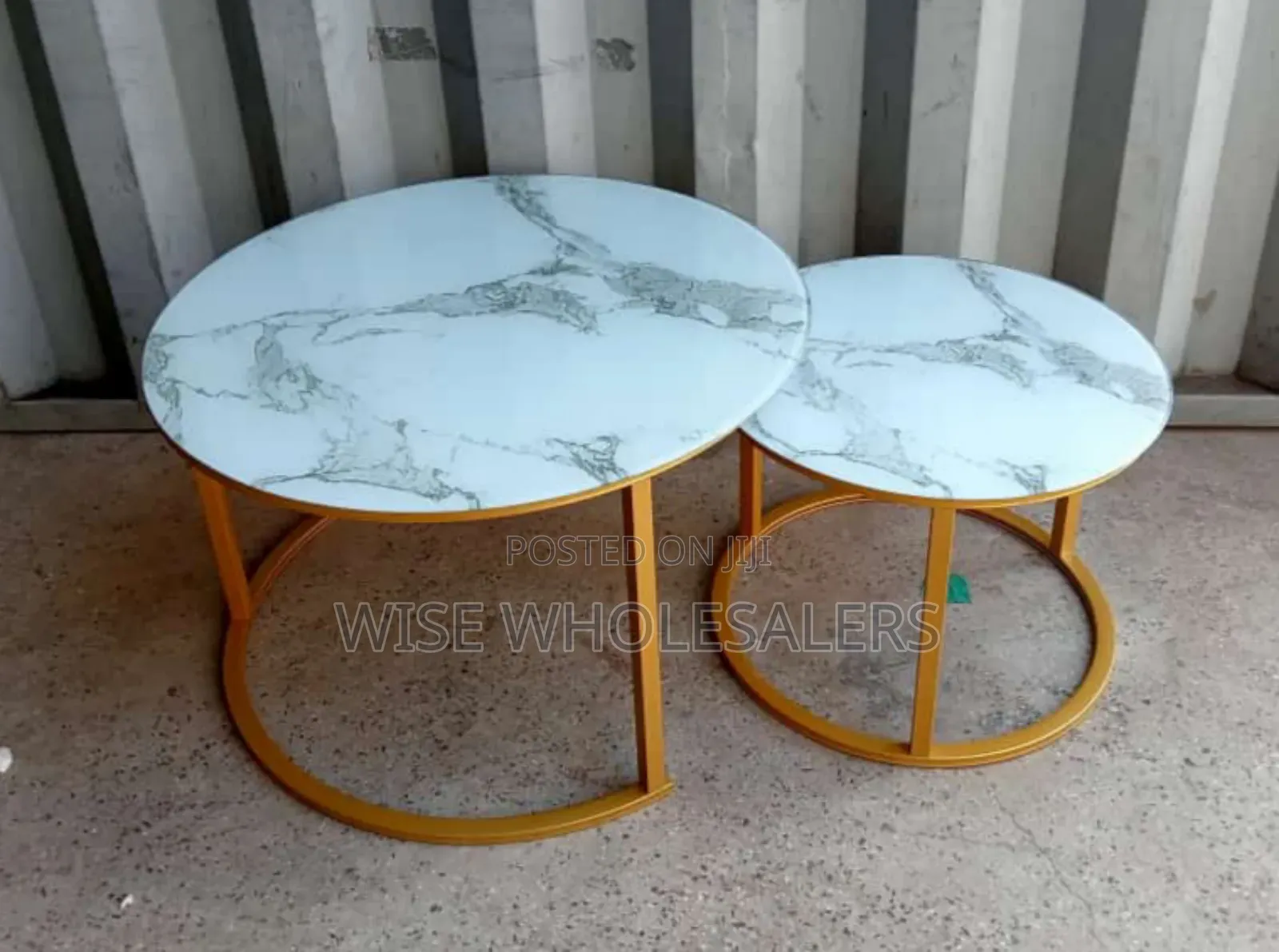 White Nesting Coffee Table Marble Effect√°°