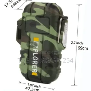 Electric Outdoor Rechargable Dual Arc Plasma Camping Hiking Lighter