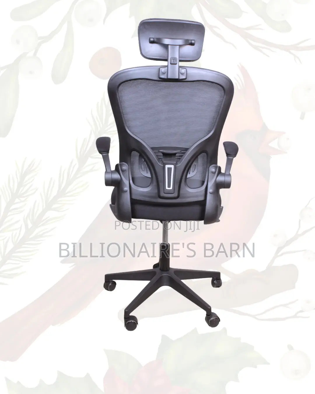 Grey Ergonomic Work Chair | Posture Support, Space-Saving Arms