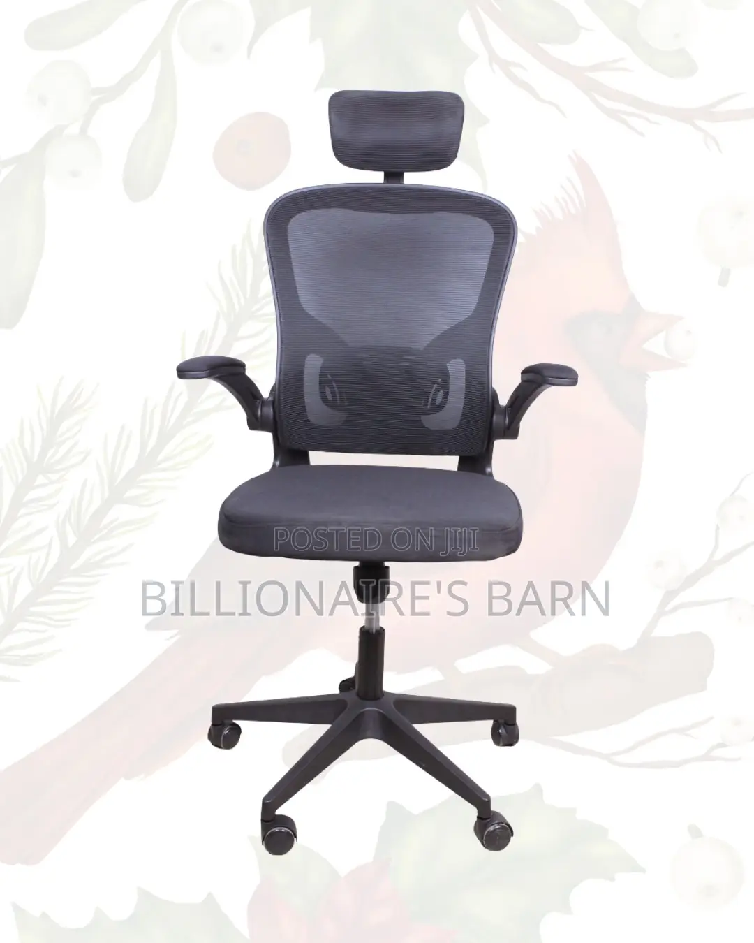 Grey Ergonomic Work Chair | Posture Support, Space-Saving Arms