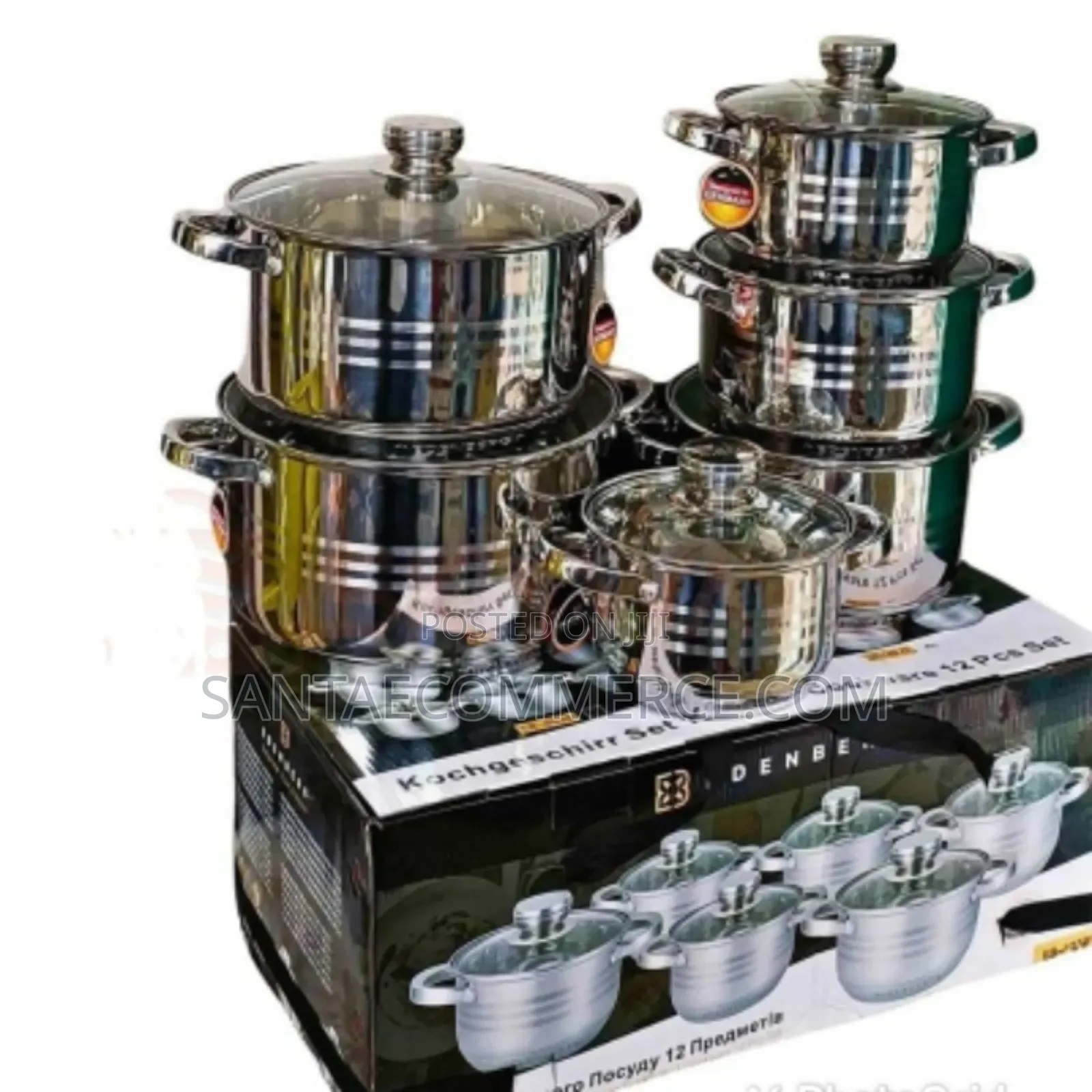 12 PCS Edenberg Stainless Steel Cookware