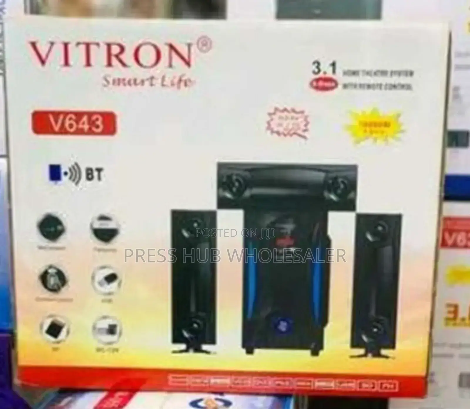 Vitron V643 3.1 Channel Bluetooth Speaker System