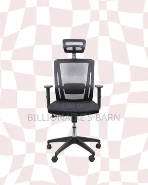 Black Ergonomic Office Chair • Support That Lasts, Cool Mesh Backrest