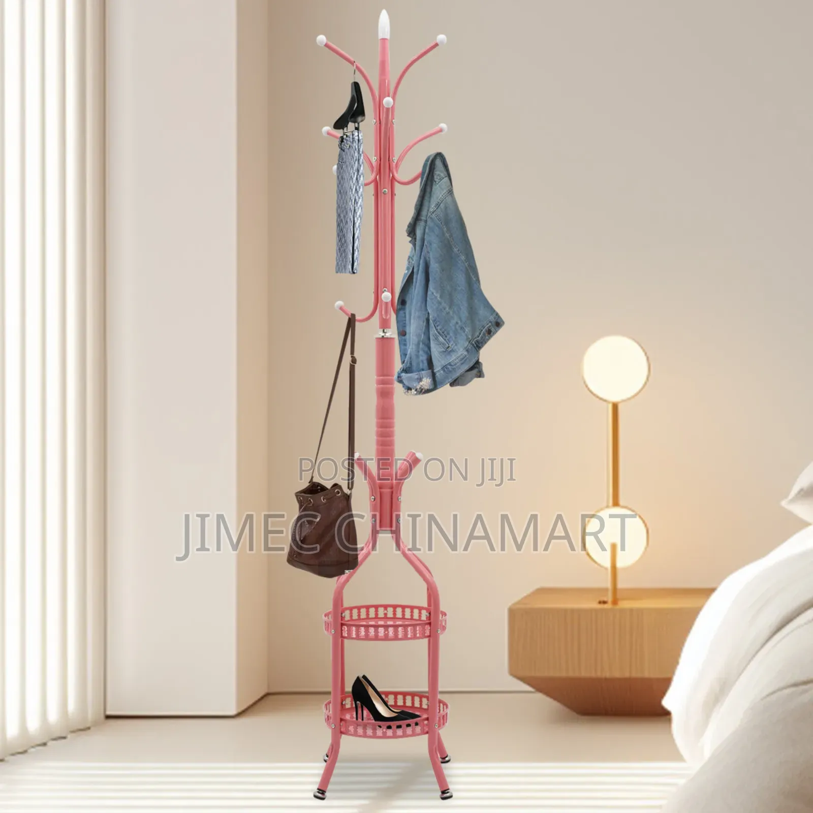 Free-Standing Metal Coat Rack