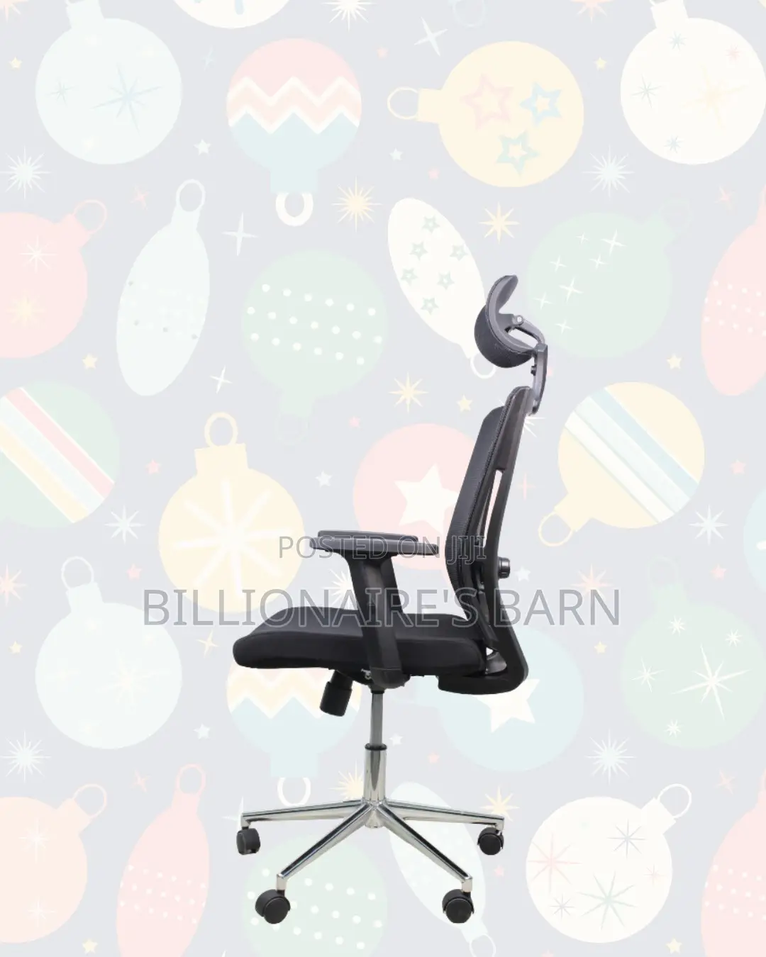 Black Ergonomic Work Chair •Neat Professional Look, Cool Mesh Backrest