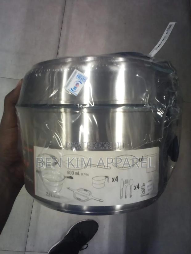 4 People Camping Cookware Compact 25pcs Full Kit Stainless Steel - main view