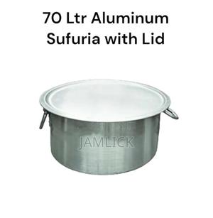 70 Litres Aluminum Extra-Heavy Sufuria With Lid Handle - Sg - thumbnail 2