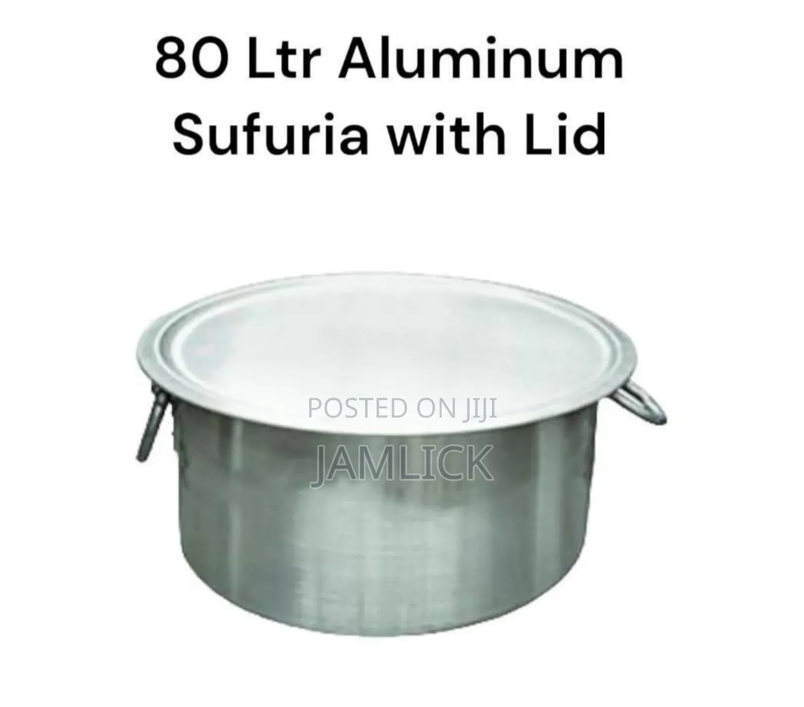 80 Litres Aluminum Extra-Heavy Sufuria With Lid Handle - Sg