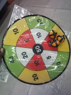 Kids Vecro Darts Kit , Fabric Foldable Board and 3 Plastic Stick Balls