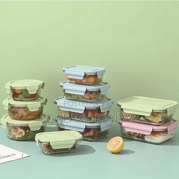 Glass Snack Box Set With Lunch Bag