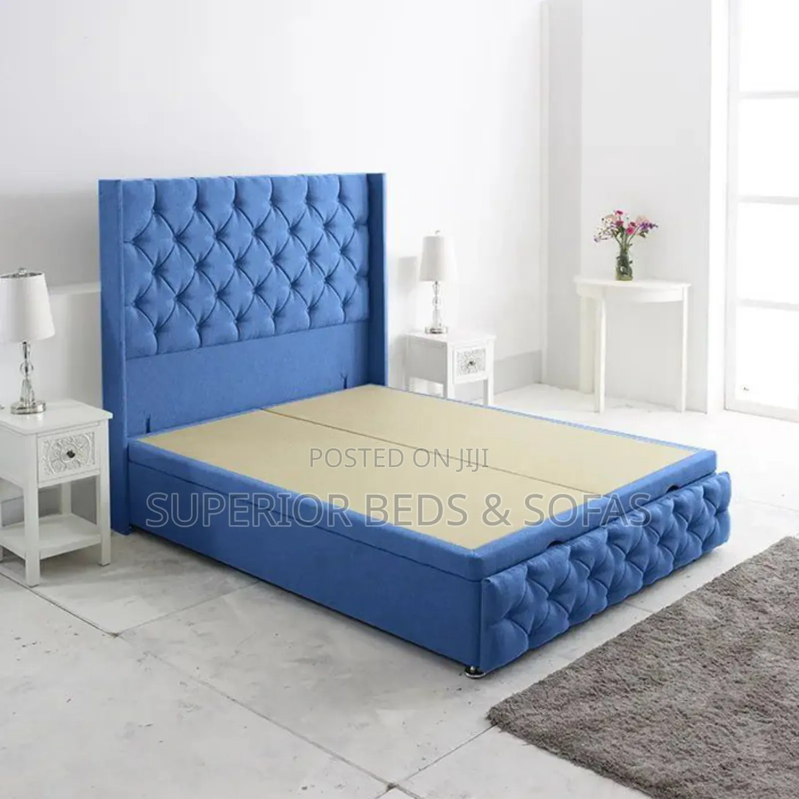 Blue Tuft Bed Size 5 by 6