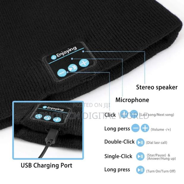 Wireless Headphone Music Hat - thumbnail 4