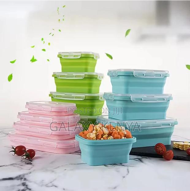 4 PCS Collapsible Silicone Food Container - thumbnail 2