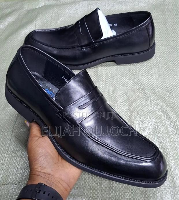 Pure Quality Leather Penny Loafers. - main view