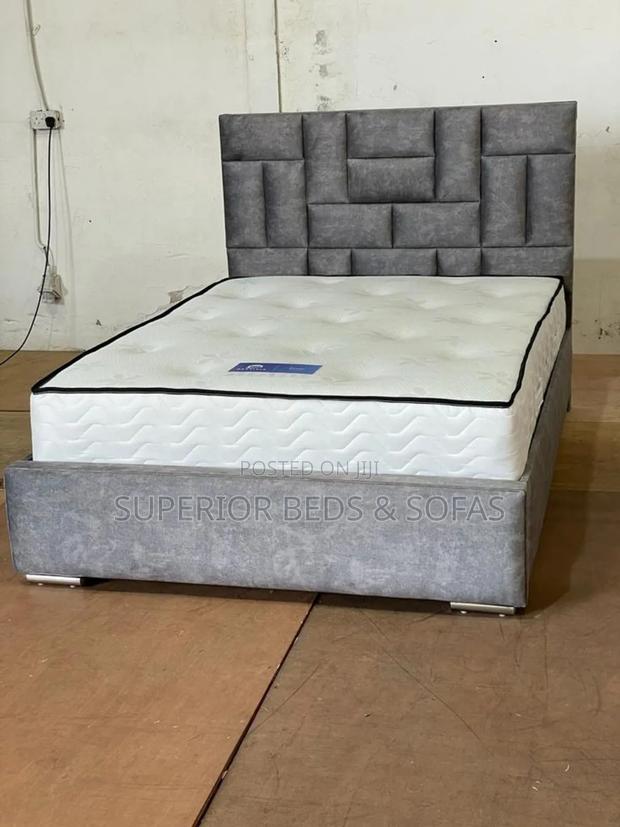 Grey Panel Bed Size 5 by 6 - Slightly Negotiable - main view