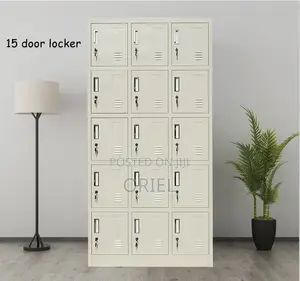 15-Locker Steel Office Storage Cabinet
