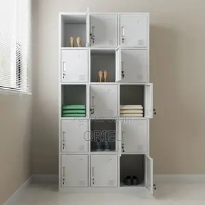 15-Locker Steel Office Storage Cabinet
