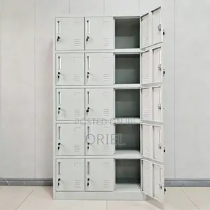 15-Locker Steel Office Storage Cabinet