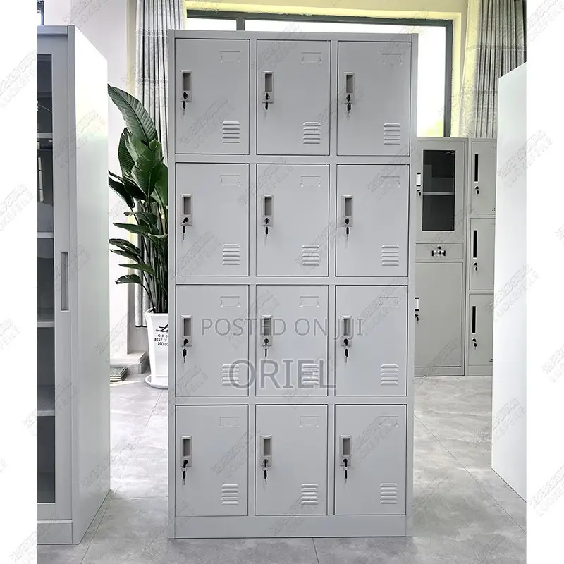 15-Locker Steel Office Storage Cabinet