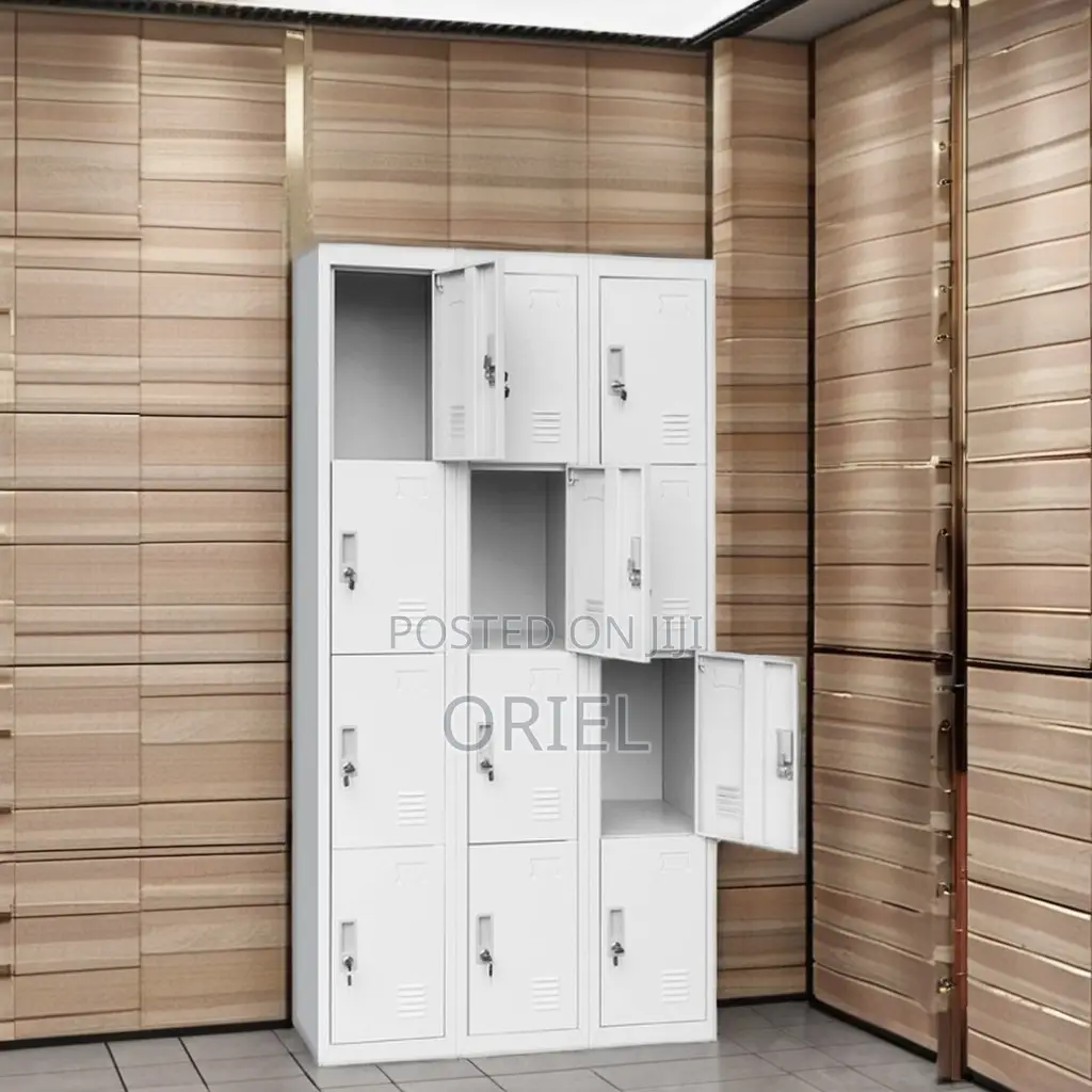 15-Locker Steel Office Storage Cabinet