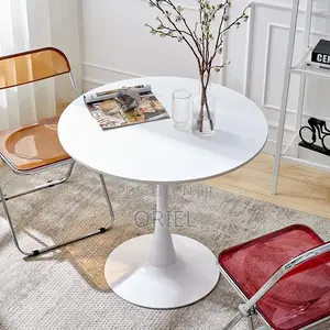 White Round Eames Home Dining Table